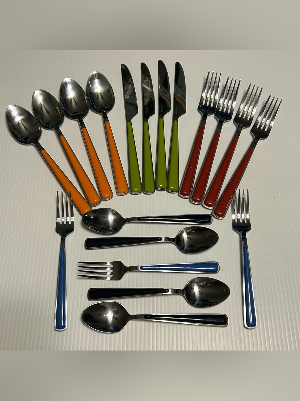 Fiesta Ware Flatware 19 Pieces Merengue Colorful Plastic Handles ~ Replacements